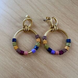 Madewell Beaded Hoop Earrings